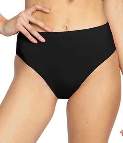 ROBIN PICCONE Ava Solid High Waist Swim Bottom