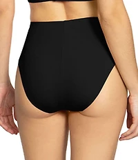 ROBIN PICCONE Ava Solid High Waist Swim Bottom