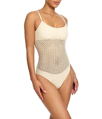 ROBIN PICCONE Charlotte Crochet Scoop Neck One Piece Swimsuit