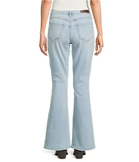 Rock & Roll Denim High Rise Full Length Distressed Flare Leg Jeans