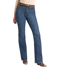 Rock & Roll Denim High Rise Straight Fit Boot Cut Hem Jeans