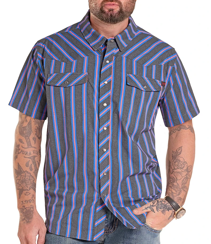 Rock & Roll Denim Koe Wetzel x Rock & Roll TEK Western Stripe Woven Shirt