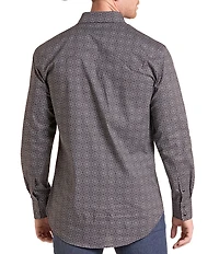 Rock & Roll Denim Medallion Print Woven Western Shirt