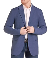 Rock & Roll Denim Plaid Woven Blazer