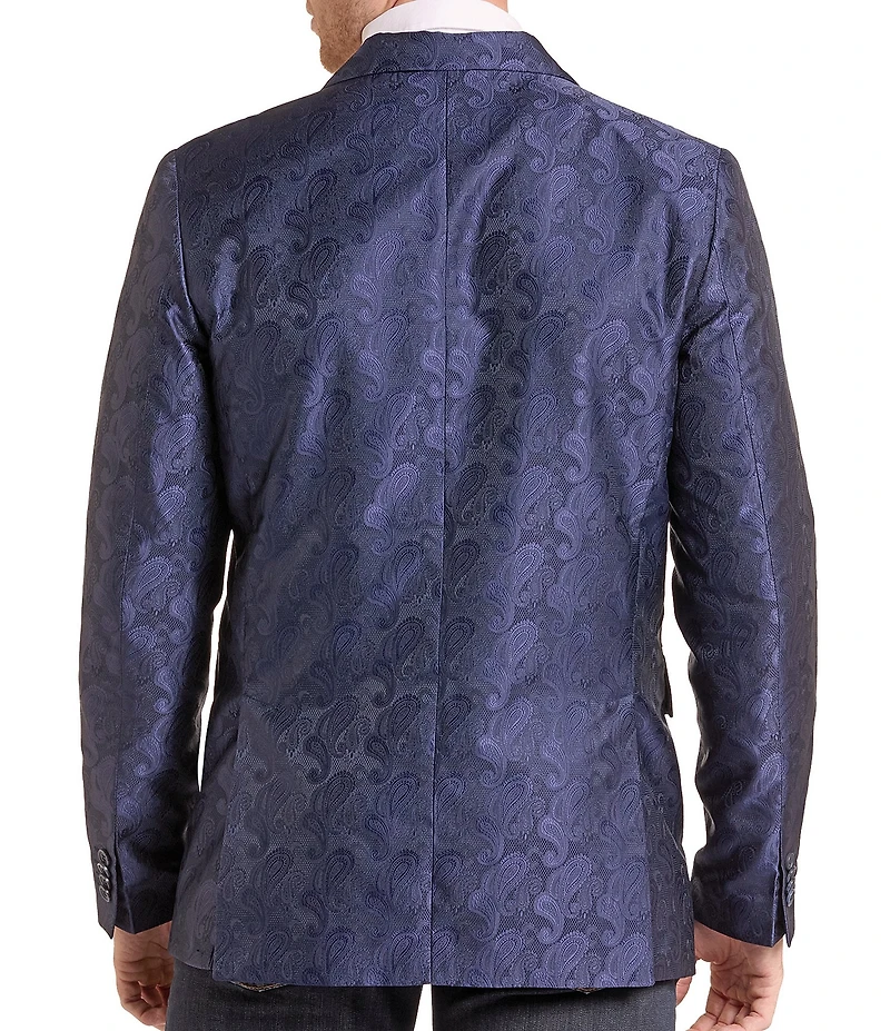 Rock & Roll Denim Regular Fit Paisley Jacquard Sport Coat
