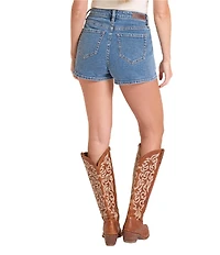 Rock & Roll Denim Stetch Denim High Rise Carpenter Shorts