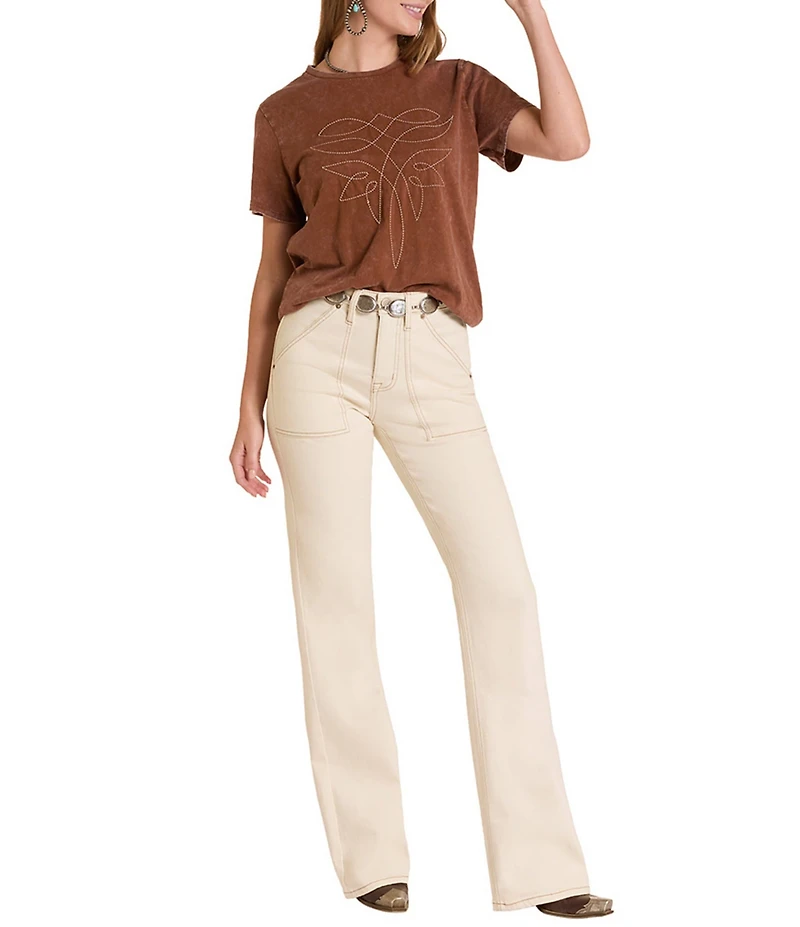 Rock & Roll Denim Wide Leg Full Length Jeans