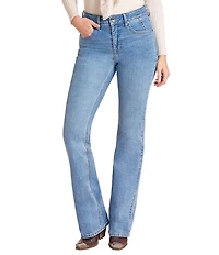 Rock & Roll Stretch Denim High Rise Straight Leg Boot Cut Jeans