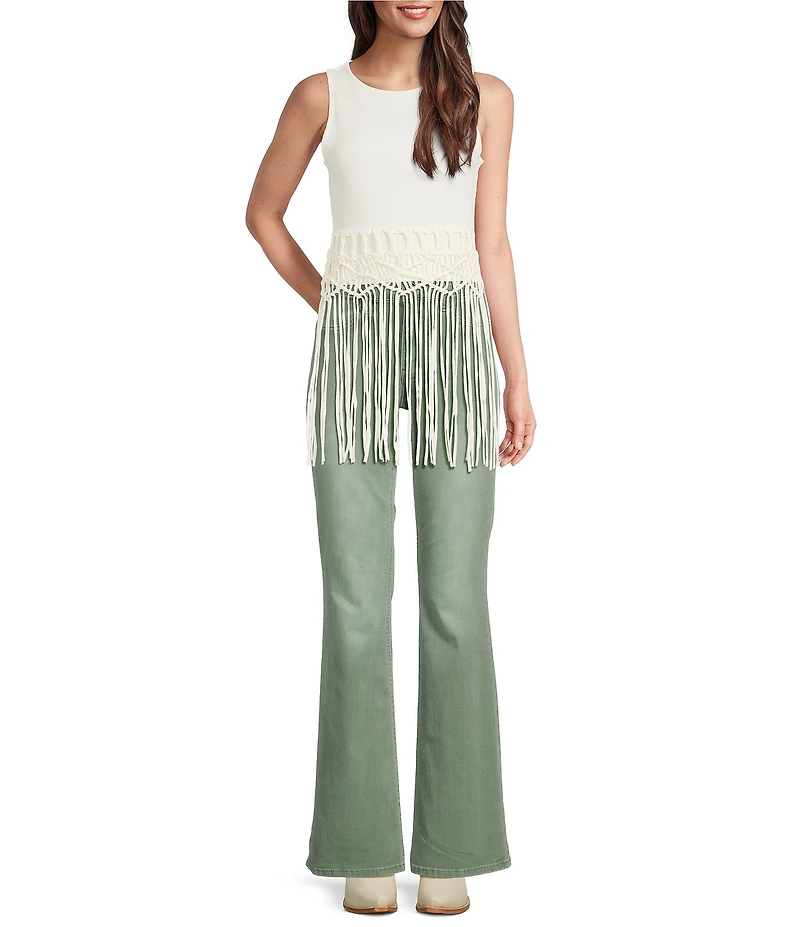 Rock & Roll Stretch Denim Wide Leg Full Length Jeans