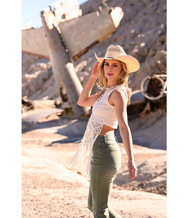 Rock & Roll Stretch Denim Wide Leg Full Length Jeans