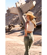 Rock & Roll Stretch Denim Wide Leg Full Length Jeans