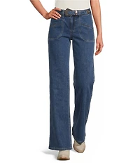 Rock & Roll Stretch Denim Wide Leg Full Length Jeans