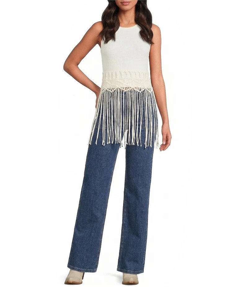 Rock & Roll Stretch Denim Wide Leg Full Length Jeans