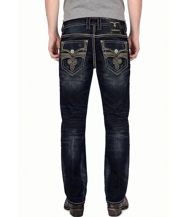 Rock Revival 32 Bootcut Embroidered Jeans