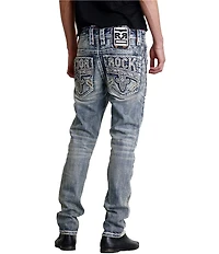 Rock Revival ALT Ernest Straight Distressed Light Wash Jeans