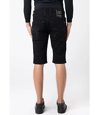 Rock Revival Arther Fleur-De-Lis Embroidered-Pocket 13#double; Inseam Shorts
