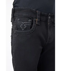 Rock Revival Arther Fleur-De-Lis Embroidered-Pocket 13#double; Inseam Shorts