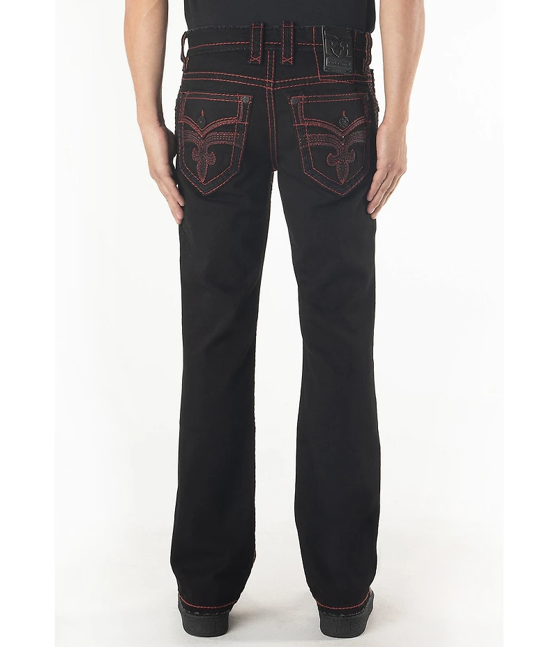 Rock Revival Arther Straight Custom Matte Black On Black Hardware Jeans