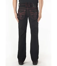 Rock Revival Arther Straight Custom Matte Black On Black Hardware Jeans