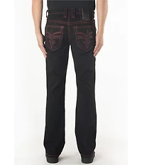 Rock Revival Arther 32#double; Straight Custom Matte Black On Black Hardware Jeans