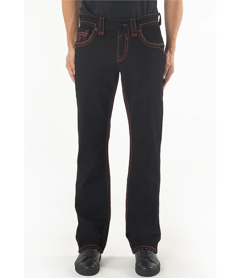 Rock Revival Arther 32#double; Straight Custom Matte Black On Black Hardware Jeans