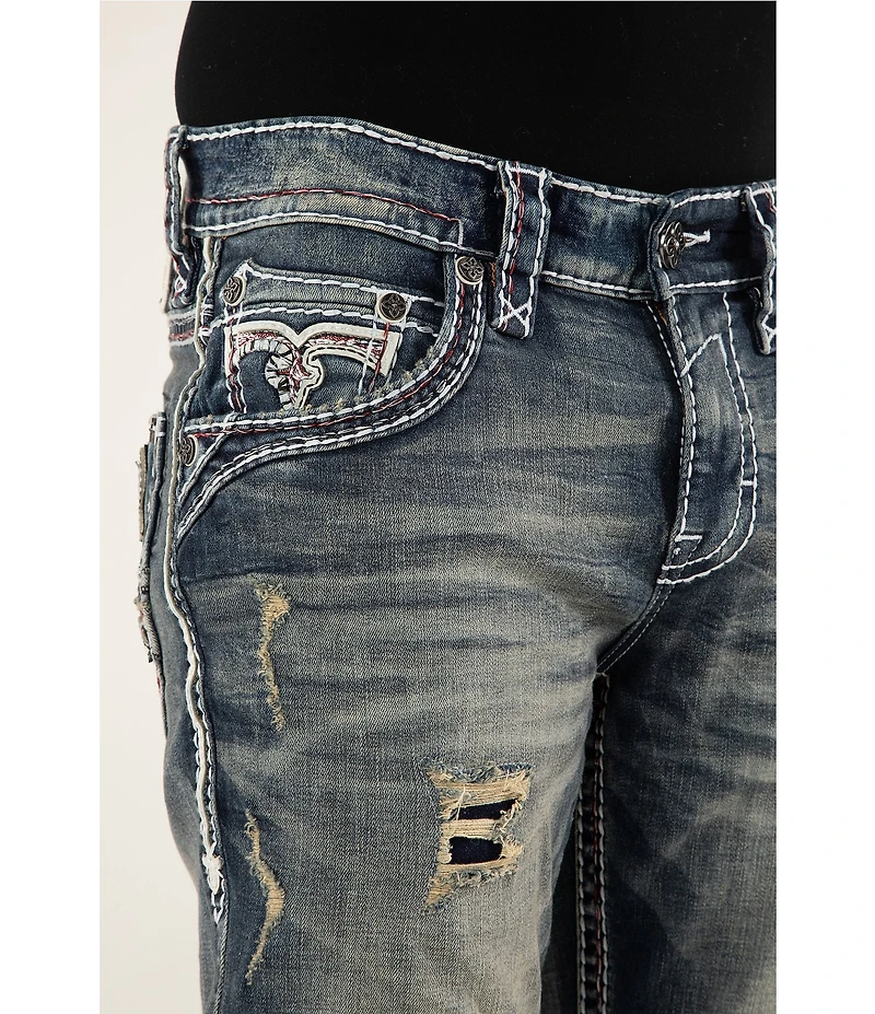Rock Revival Bert Alternate Destructed Straight Leg Jeans