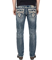 Rock Revival Brayen Straight Fit Fleur-De-Lis Jeans