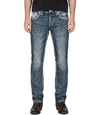 Rock Revival Brayen Straight Fit Fleur-De-Lis Jeans