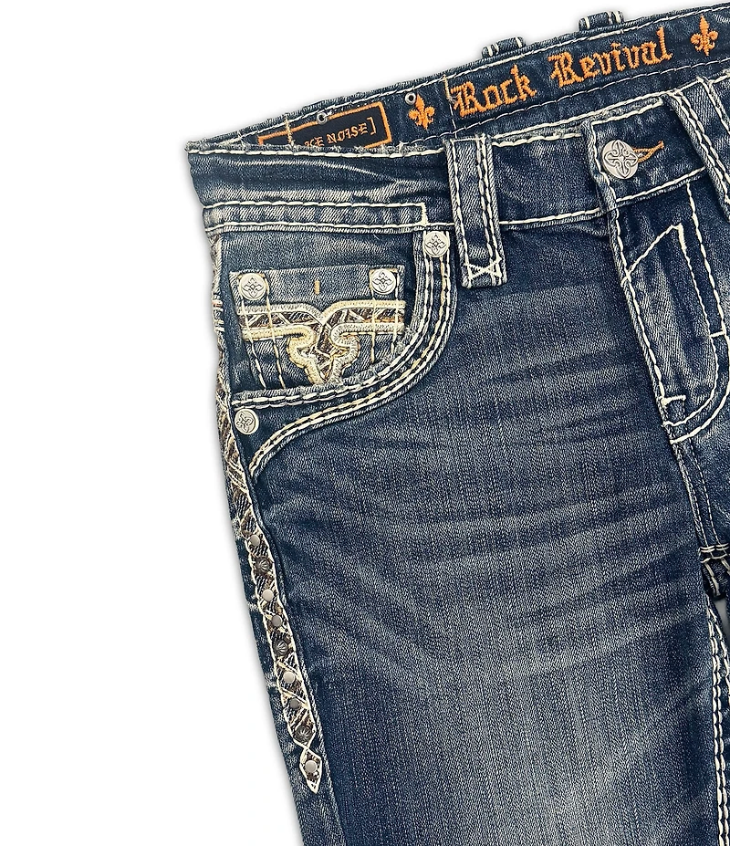 Rock Revival Brayen Straight Fit Fleur-De-Lis Jeans