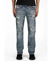 Rock Revival Braylon Straight Leg Oversized-Fleur-De-Lis-Embroidered-Pocket Jeans