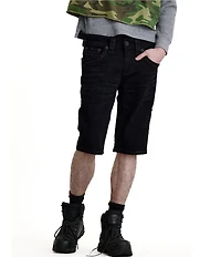 Rock Revival Camilo Relaxed Fit Fleur-De-Lis-Embroidered Denim Shorts