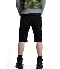 Rock Revival Camilo Relaxed Fit Fleur-De-Lis-Embroidered Denim Shorts