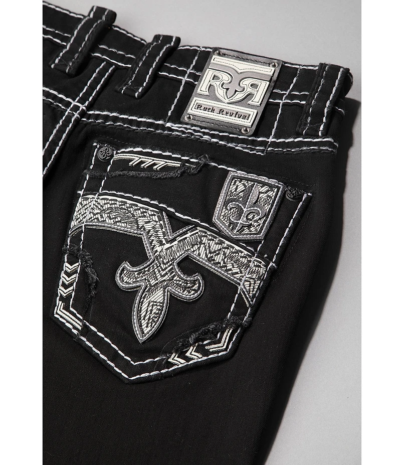 Rock Revival Chance Fleur De Lis Straight Leg Jeans