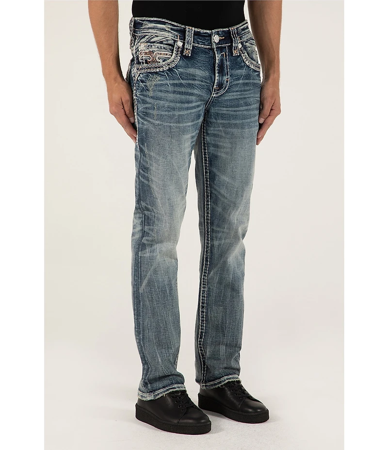 Rock Revival Elijah 30#double; Inseam Straight Leg Jeans