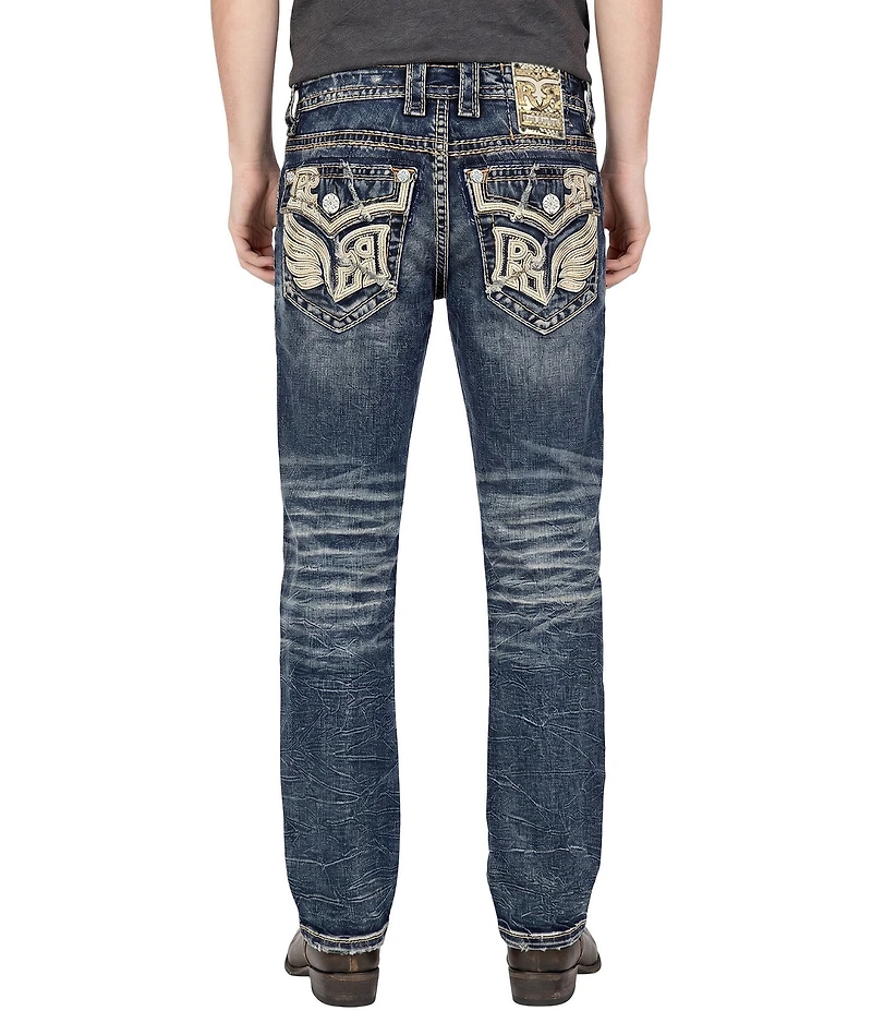 Rock Revival Eydan Straight Fit Flap-Pocket Jeans