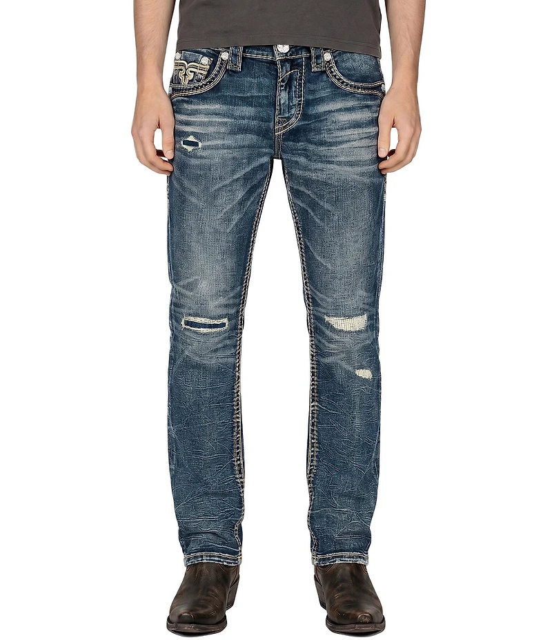 Rock Revival Eydan Straight Fit Flap-Pocket Jeans