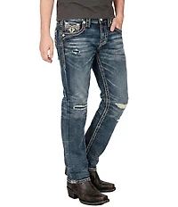 Rock Revival Eydan Straight Fit Flap-Pocket Jeans