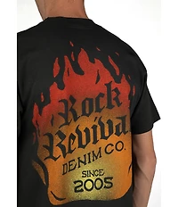 Rock Revival Flame/Logo Artwork Short Sleeve T-Shirt