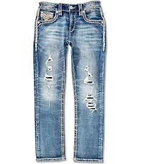 Rock Revival Jameson Fleur-De-Lis-Pocket Straight Leg Jeans