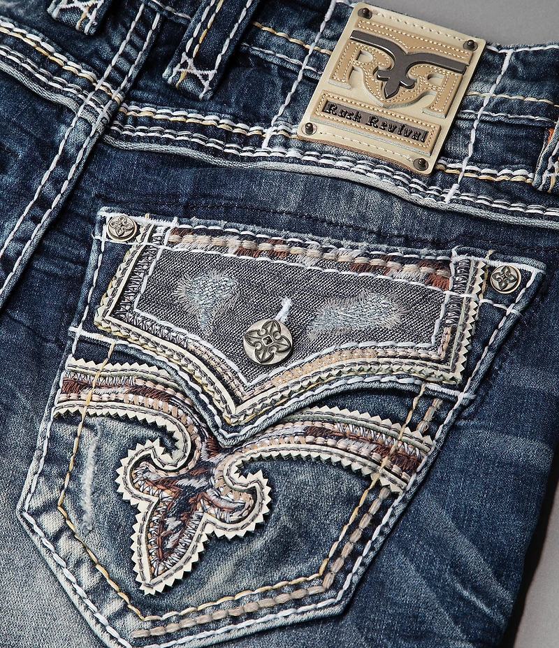 Rock Revival Jared Fleur-De-Lis-Pocketed Bootcut Jeans