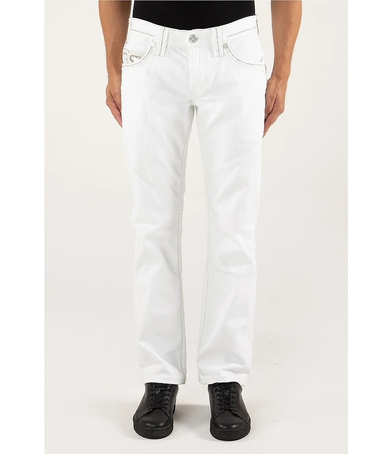 Rock Revival Justin Inverted-Fleur-De-Lis Pocketed Straight-Leg Jeans