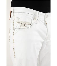 Rock Revival Justin Inverted-Fleur-De-Lis Pocketed Straight-Leg Jeans