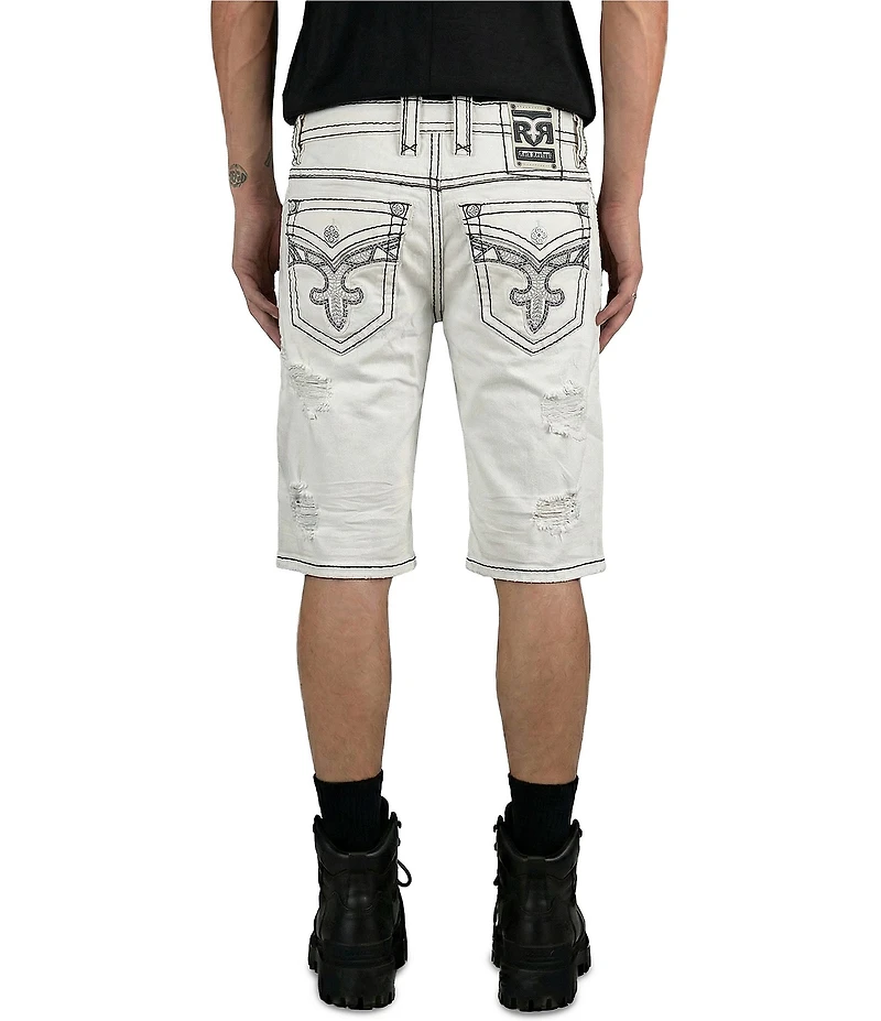 Rock Revival Lylee 14#double; Inseam White Denim Shorts
