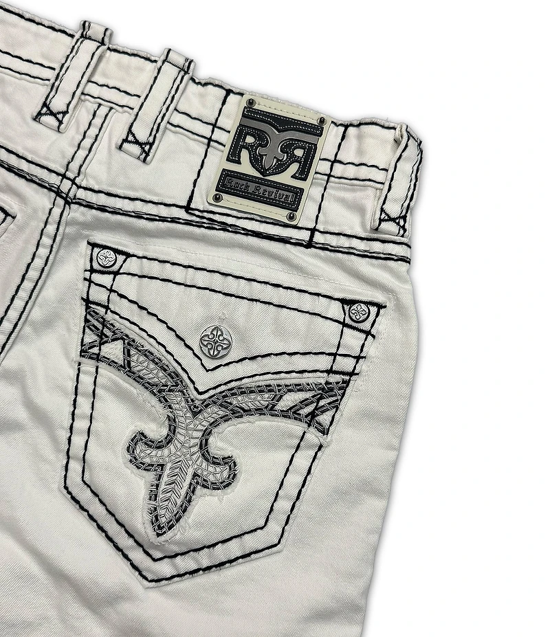 Rock Revival Lylee 14#double; Inseam White Denim Shorts