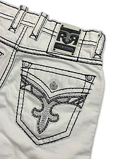 Rock Revival Lylee 14#double; Inseam White Denim Shorts
