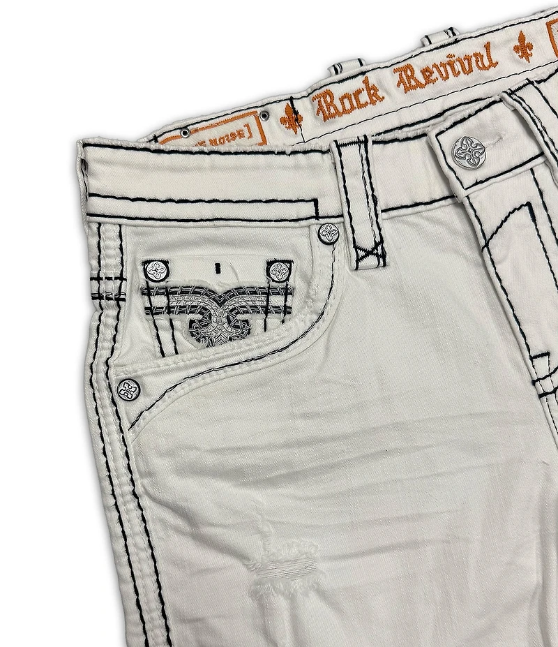 Rock Revival Lylee 14#double; Inseam White Denim Shorts