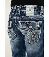 Rock Revival Maurice Inverted-Fleur-De-Lis Pocketed Straight Leg Jeans