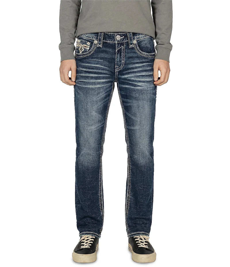 Rock Revival Miguel 32#double; Inseam Straight Jeans