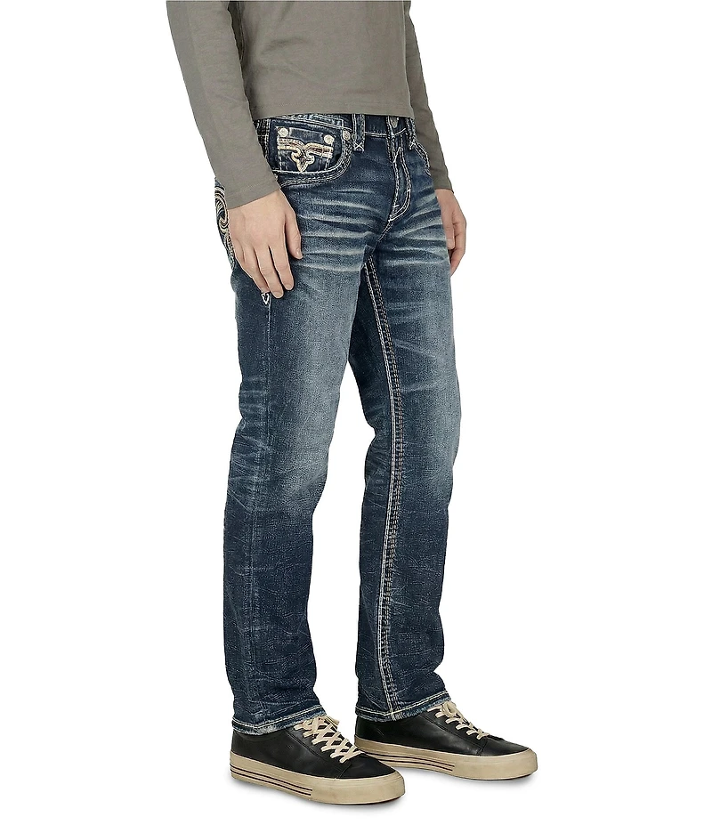 Rock Revival Miguel 32#double; Inseam Straight Jeans