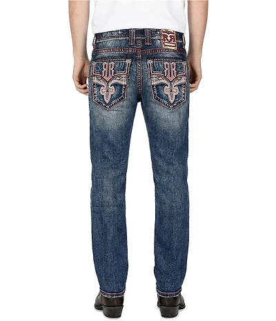 Rock Revival Richie Straight Medium Vintage Wash 32#double; Inseam Jeans